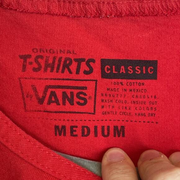 Vans Off The Wall Men's Graphic Tank Top Size M Cotton Red Uncle Sam Beer Helmet - Picture 7 of 7